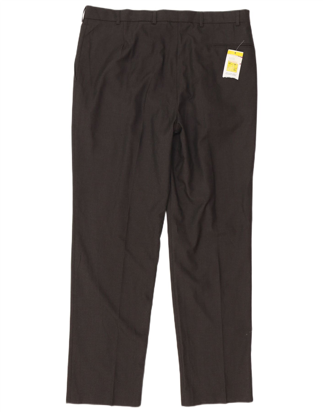 Marks & Spencer Pantalón de traje recto para hombre W38 L33 Poliéster marrón