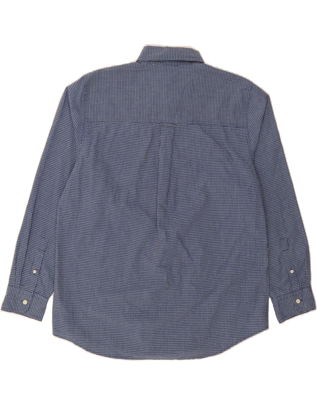 CHAPS Mens Easy Care Shirt Large Blue Check Cotton Vintage Chaps and Second-Hand Chaps from Messina Hembry 