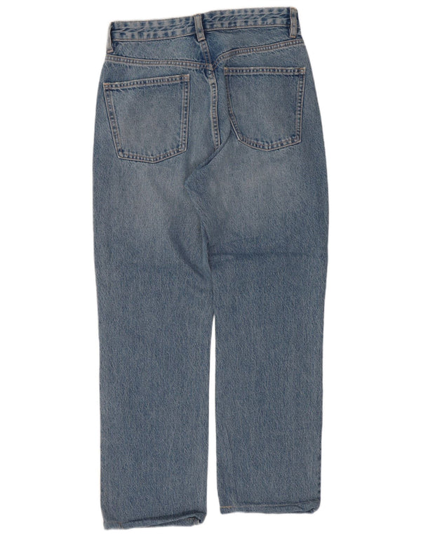 Zara Jeans Rectos Cortos Para Mujer EU 38 Small W28 L25 Azul