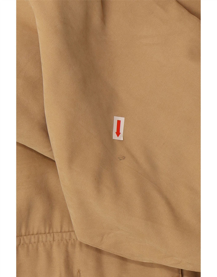SLAM Mens Hooded Bomber Jacket UK 42 XL Beige Polyester