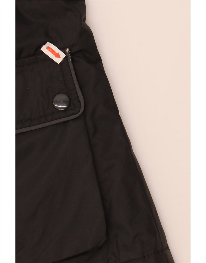 VINTAGE Chaqueta utilitaria para mujer Reino Unido 14 Nylon negro mediano