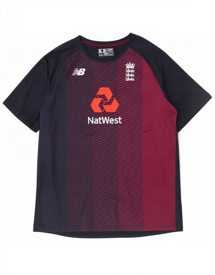 New Balance Hombre Camiseta Gráfica Top XL Azul Marino Poliéster