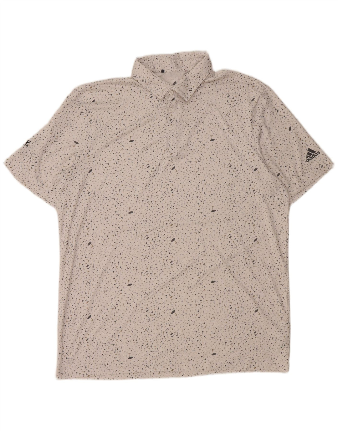 Polo Adidas Hombre Grande Poliéster Manchado Blanco