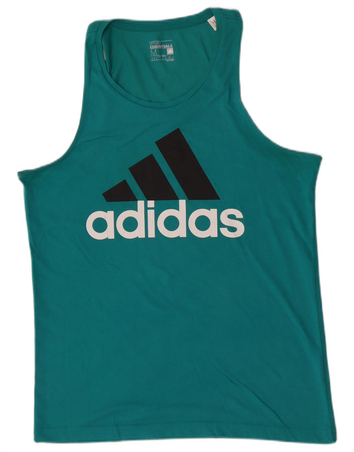 Adidas Hombre Climalite Graphic Vest Top Algodón Turquesa Medio