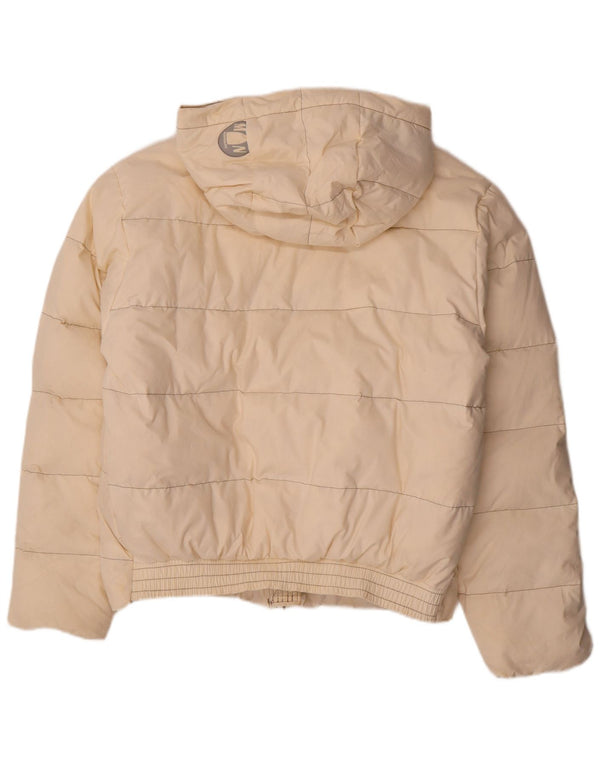 Murphy & Nye Chaqueta Acolchada Extragrande con Capucha para Mujer UK 46 Grande Algodón Beige
