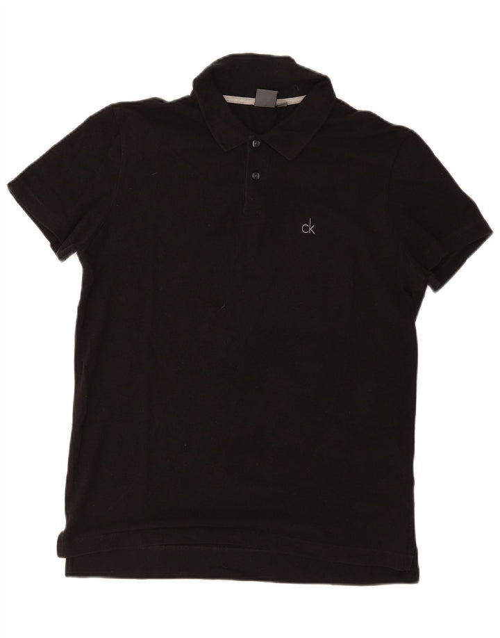 Polo Calvin Klein para hombre IT 48 Algodón negro mediano