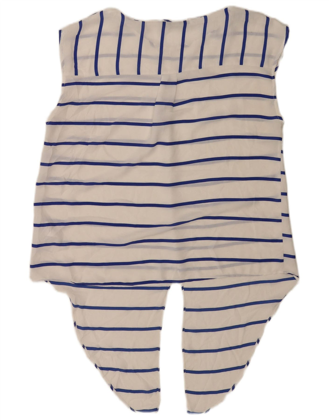 Oasis Blusa sin mangas con lazo frontal para mujer UK 46 Large White Stripes