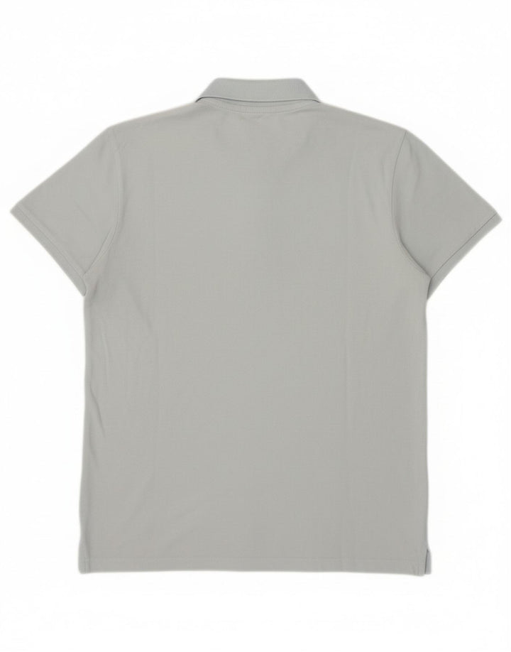 GURU Mens Graphic Polo Shirt Medium Blue Cotton