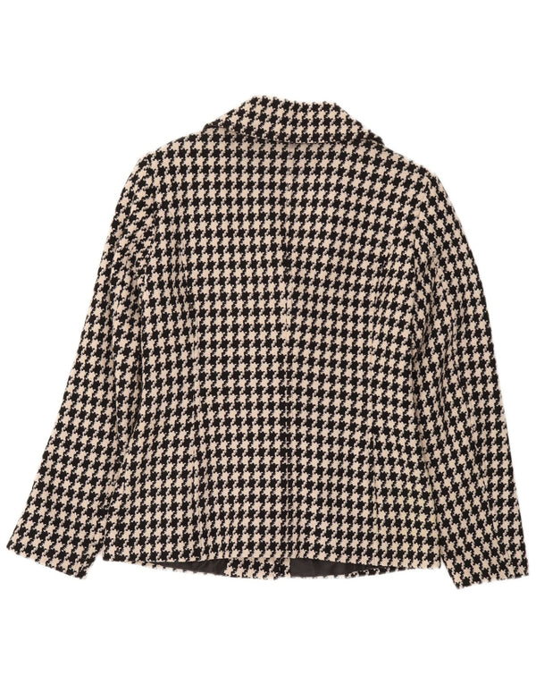 Conwell Chaqueta Blazer de 3 Botones para Mujer UK 8 Small Black Houndstooth