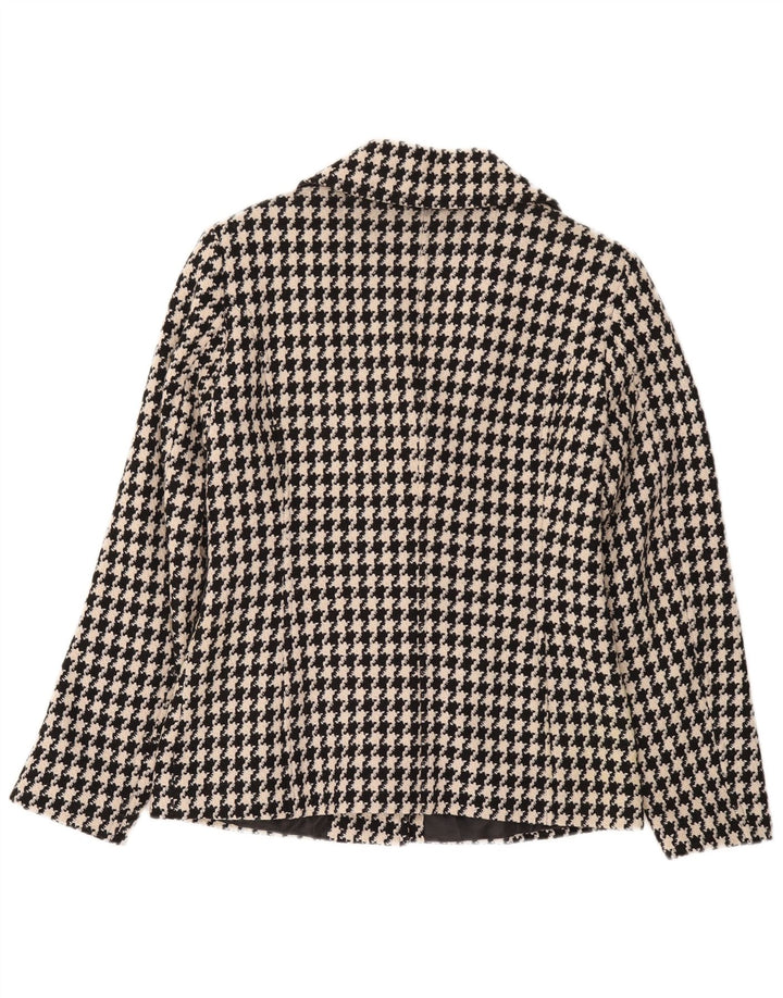 Conwell Chaqueta Blazer de 3 Botones para Mujer UK 8 Small Black Houndstooth