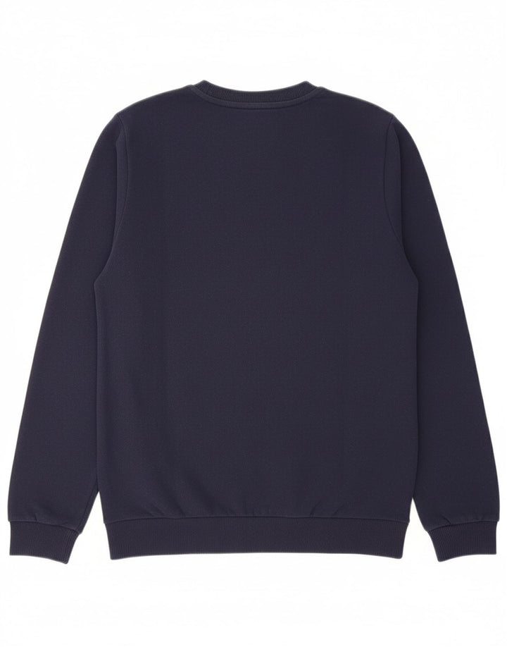 TIMBERLAND Boys Graphic Sweatshirt Jumper 13-14 Years Small Navy Blue