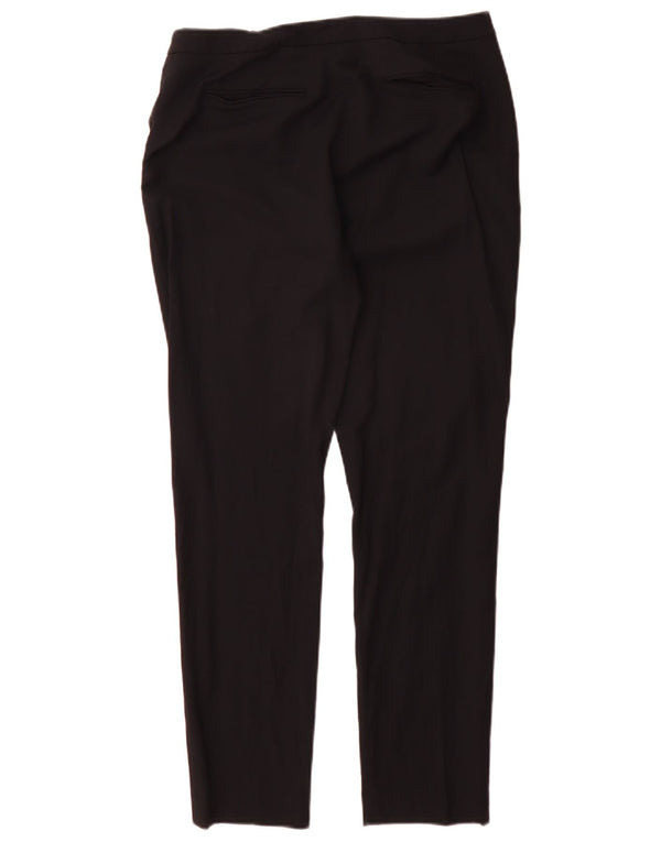 Reiss Pantalones de traje ajustados para mujer UK 10 Small W28 L29 Lana negra