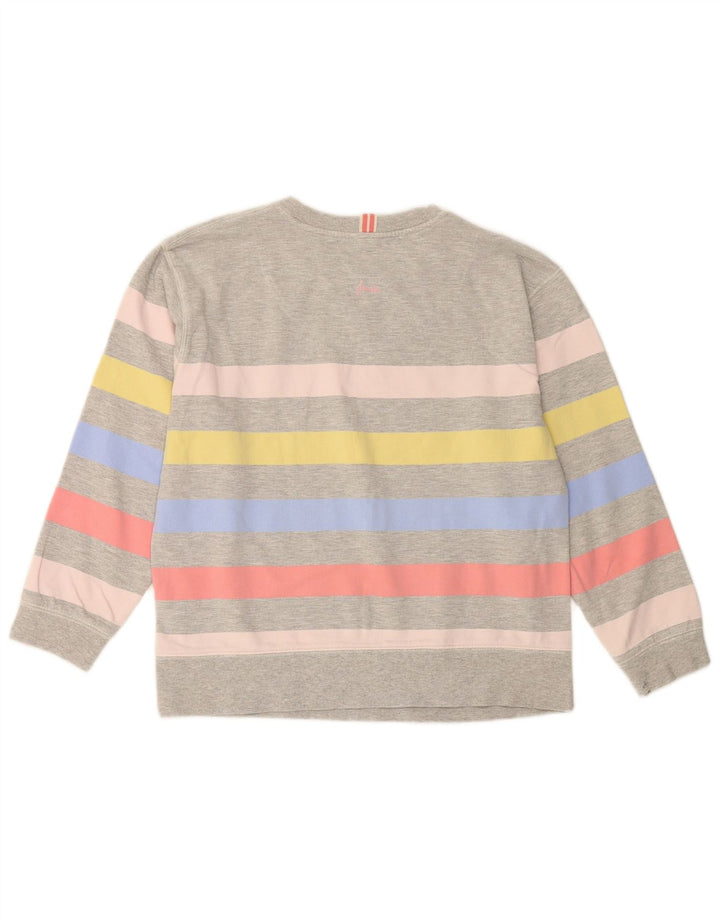 JOULES Sudadera para mujer Jumper UK 12 Algodón a rayas gris medio