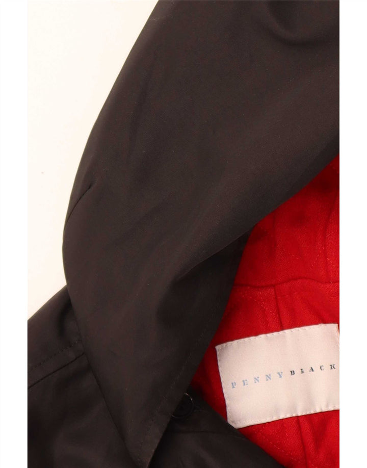 Penny Black Chaqueta Parka Extragrande con Capucha para Mujer UK 10 Small Black Wool
