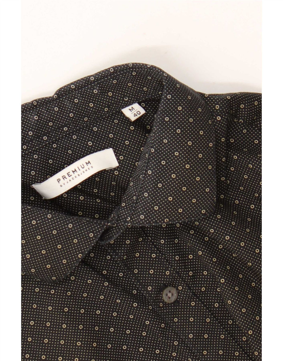 Camisa Jack & Jones Hombre Talla 40 Mediana Lunares Negros