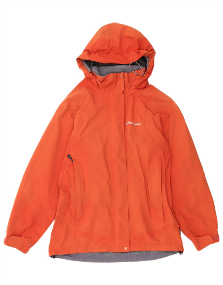 Sprayway Chaqueta impermeable con capucha para mujer UK 40 Poliéster naranja medio