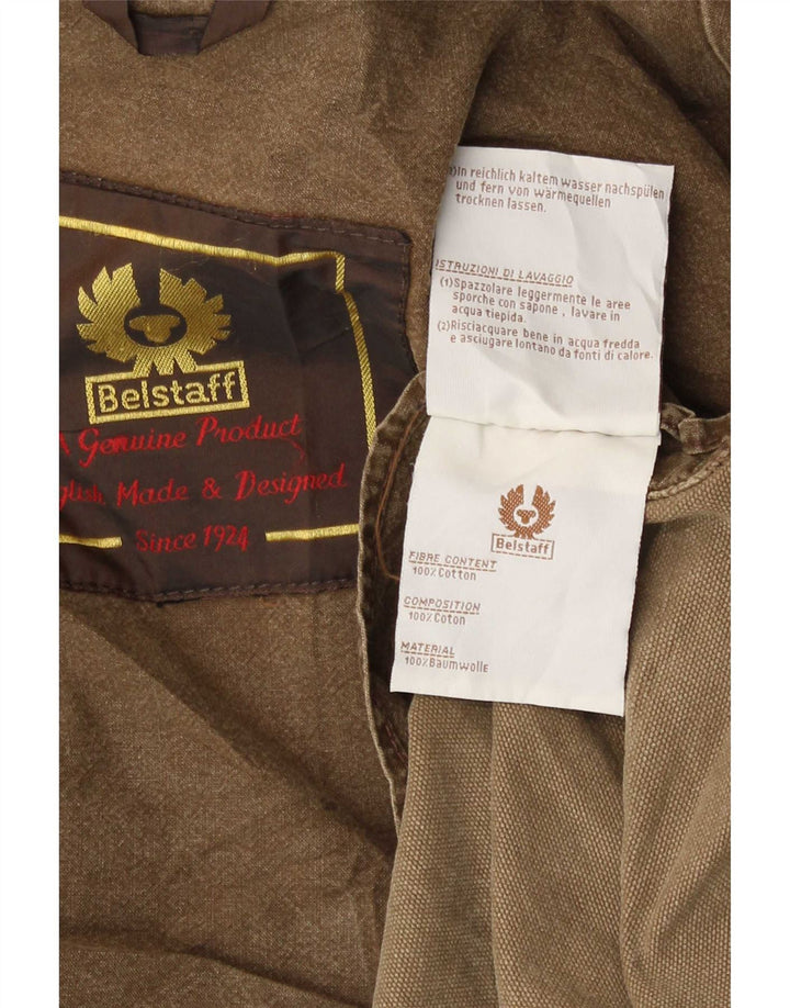 Belstaff Chaqueta utilitaria para hombre UK 38 Algodón marrón medio