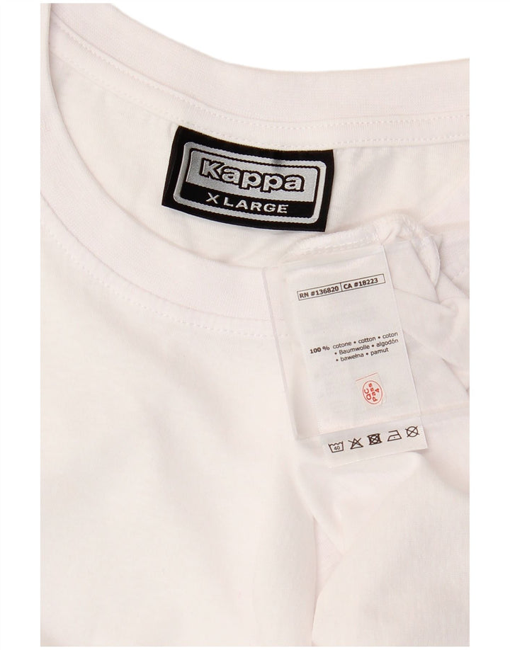 KAPPA Camiseta Hombre Top XL Blanco Algodón