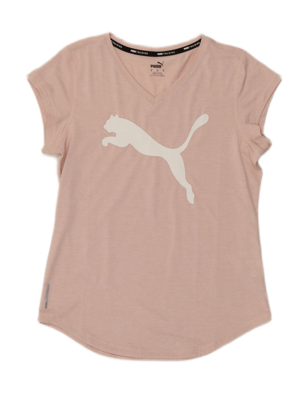 Puma Camiseta gráfica para mujer Top UK 44 Poliéster rosa medio