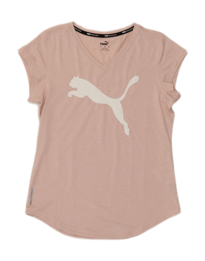 Puma Camiseta gráfica para mujer Top UK 44 Poliéster rosa medio