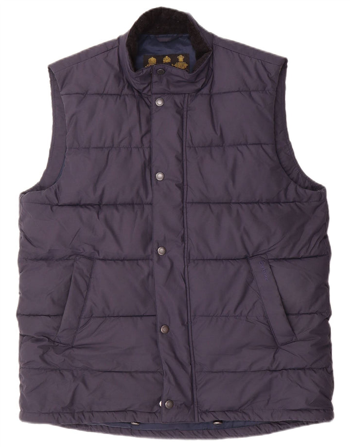 Chaleco acolchado Barbour para hombre Reino Unido 38 Poliéster azul marino mediano