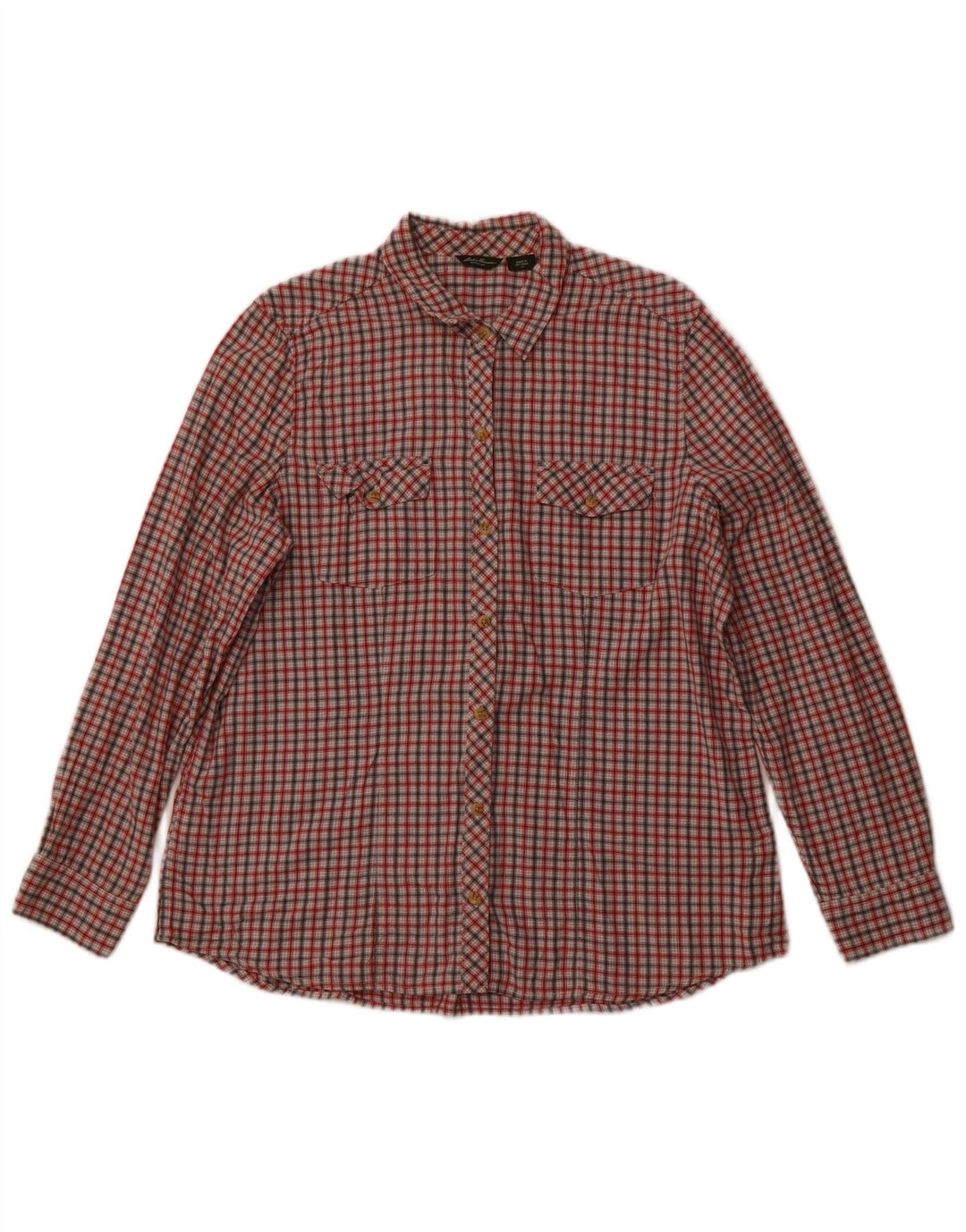 Eddie Bauer Camisa para mujer UK 40 XL Algodón a cuadros multicolor