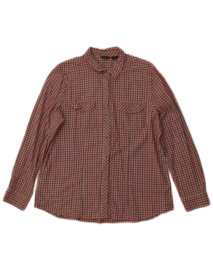 Eddie Bauer Camisa para mujer UK 40 XL Algodón a cuadros multicolor