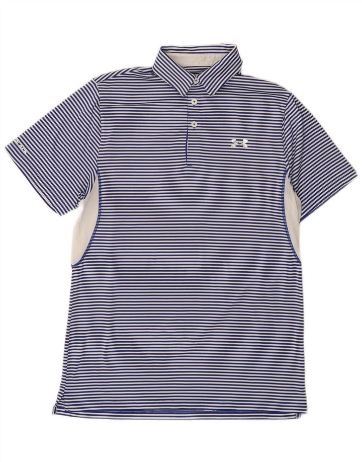 Under Armour Polo Heat Gear para hombre Poliéster a rayas azul medio