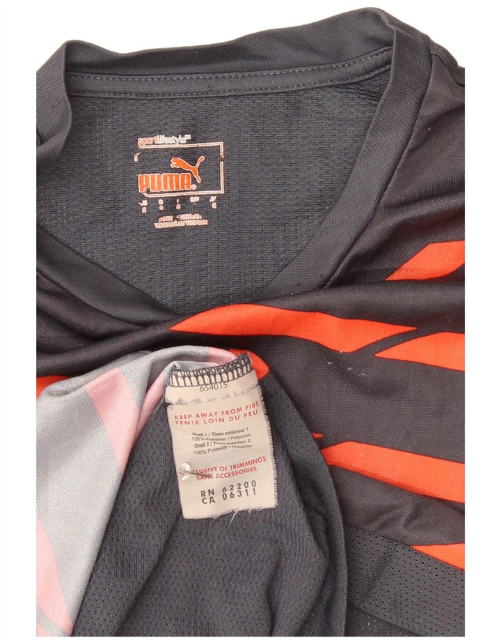 Camiseta Puma Hombre Top Small Gris Rayas Poliéster