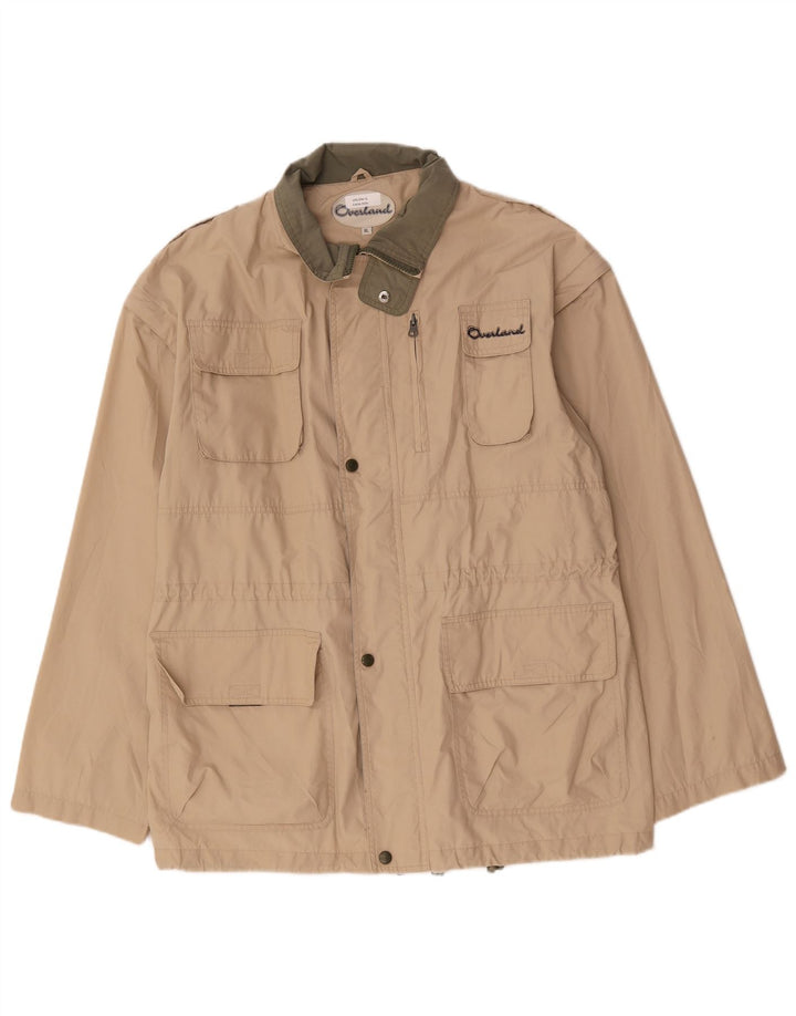 Overland Chaqueta utilitaria para hombre UK 42 XL Algodón beige