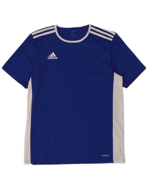 Adidas Hombre Aeroready Camiseta Top Grande Azul Colorblock Poliéster