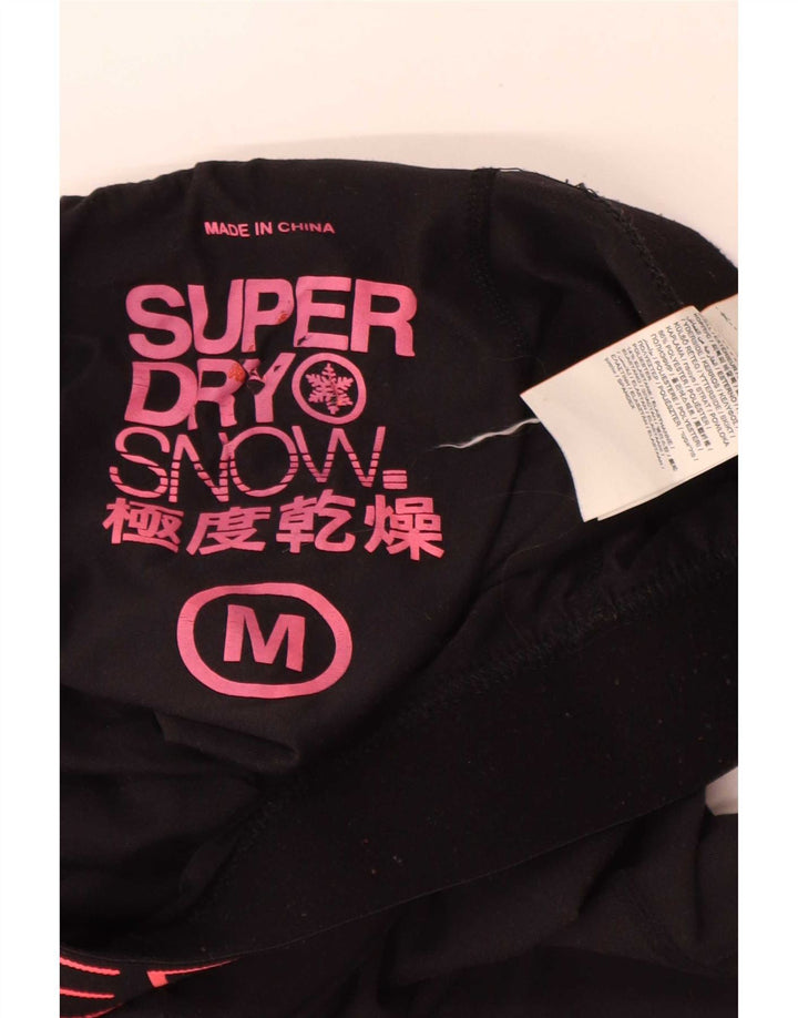 Superdry Leggings Gráficos Para Mujer UK 44 Poliéster Negro Mediano