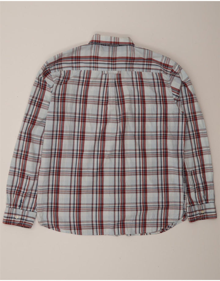 Camisa Wrangler Hombre XL Algodón A Cuadros Azul