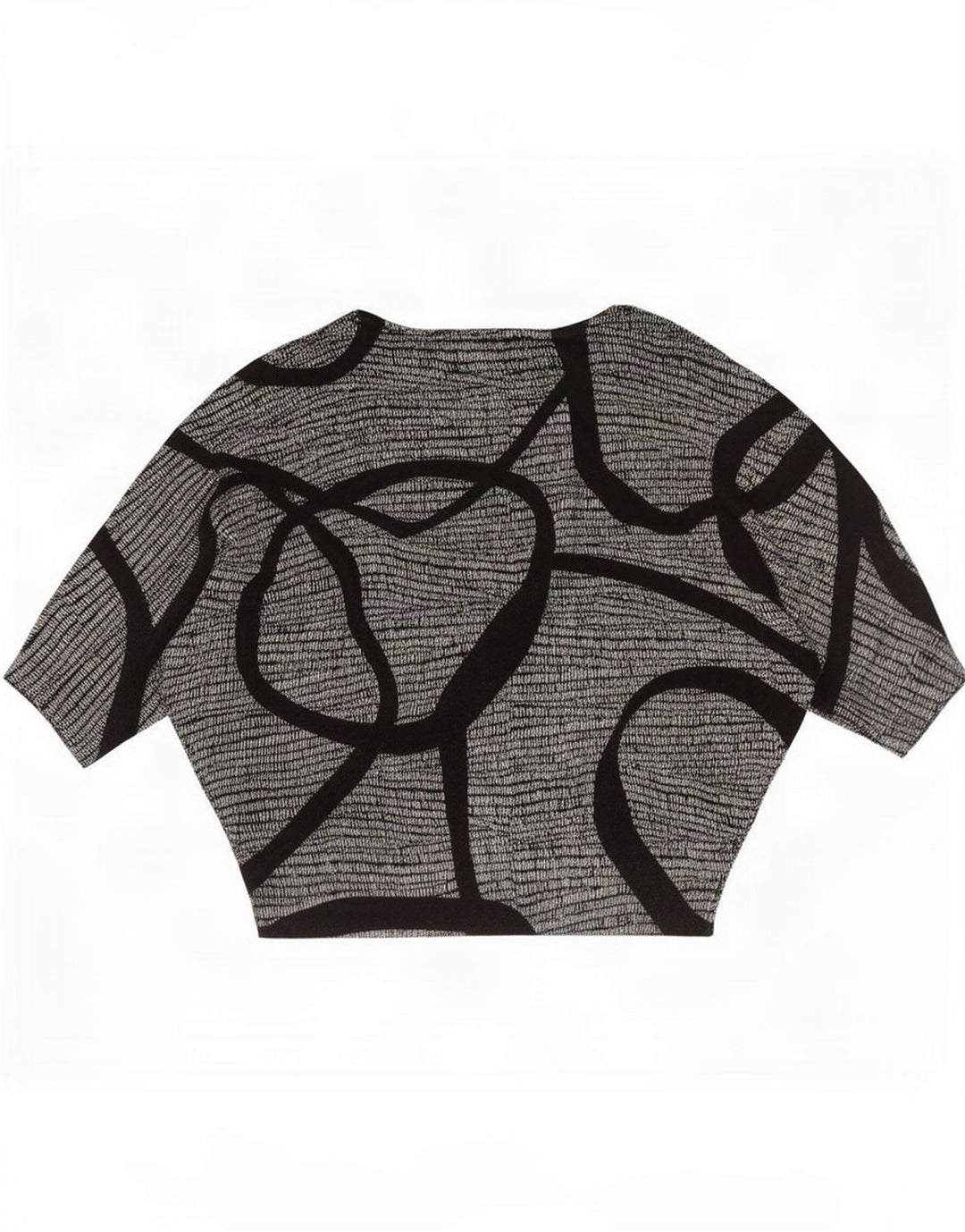 Phase Eight Blusa extragrande con estampado abstracto para mujer, talla 40, talla grande, color negro