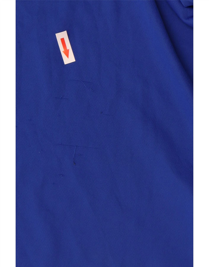 Adidas Hombre Climalite Camiseta Top Grande Azul Colorblock Poliéster