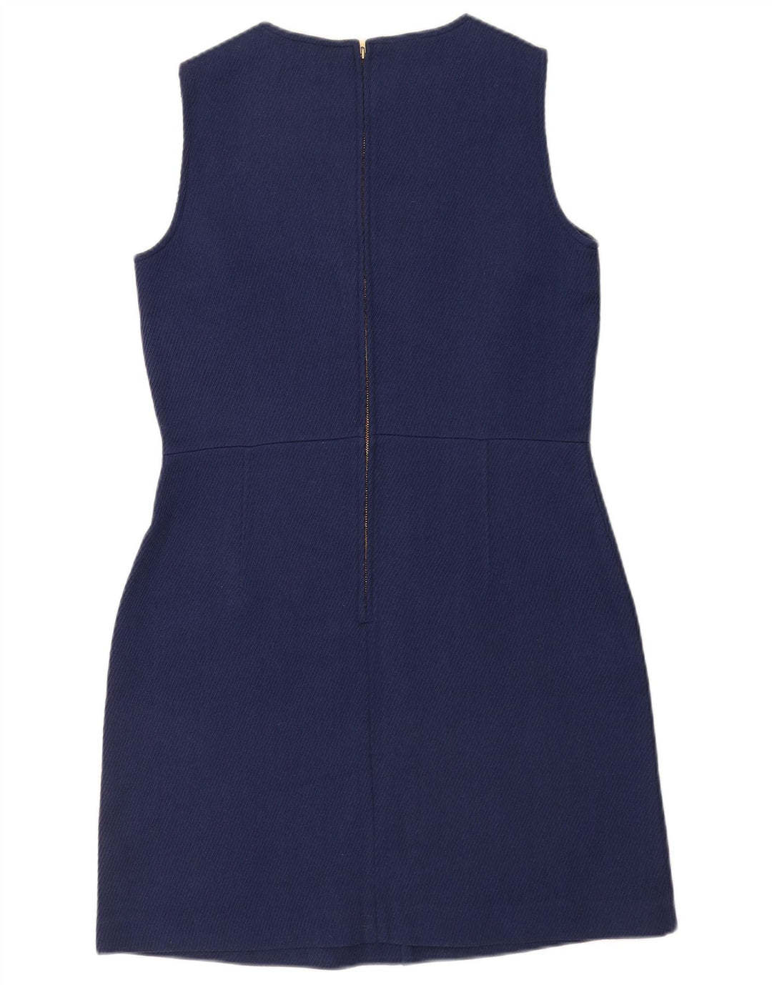 Massimo Dutti Vestido Tubo Sin Mangas Mujer EU 42 Grande Lana Azul Marino