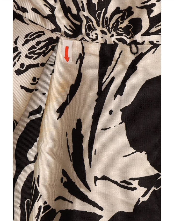 Coast Vestido acampanado para mujer UK 8 Pequeño Poliéster floral negro