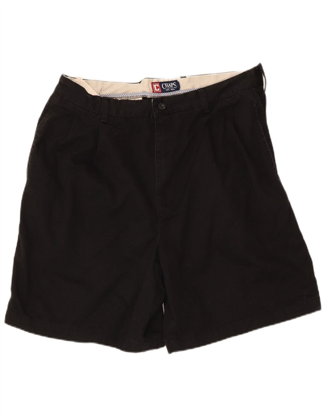 Chaps Pantalones cortos chinos para hombre W34 Grande Algodón negro