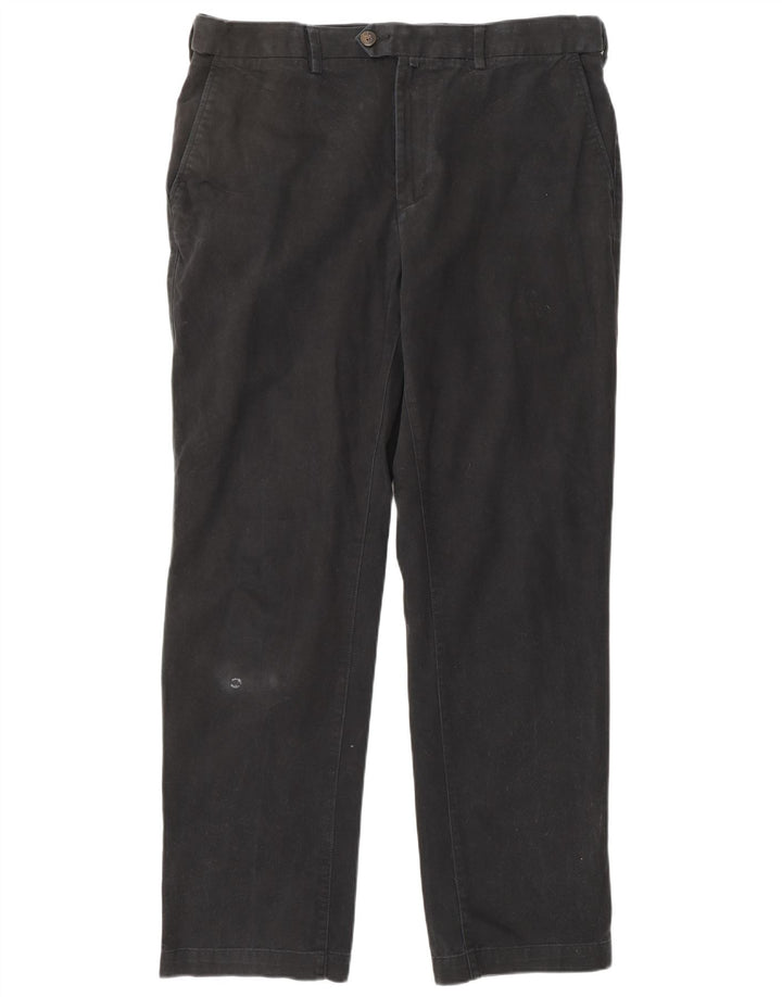 MARKS & SPENCER Pantalón chino cónico azul Harbor para hombre W36 L33 Negro