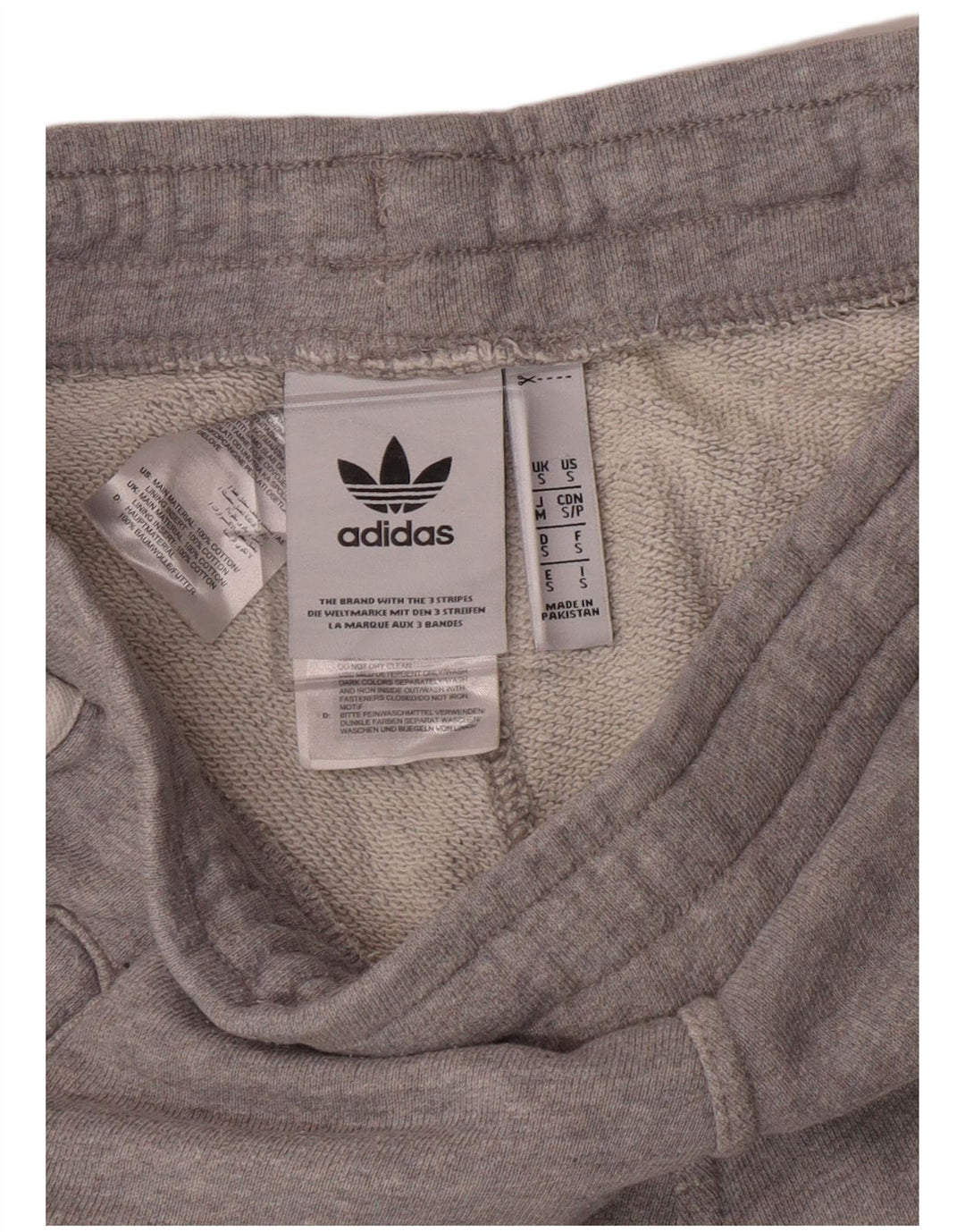 Adidas Hombre Pantalones Cortos Deportivos Pequeño Gris Algodón