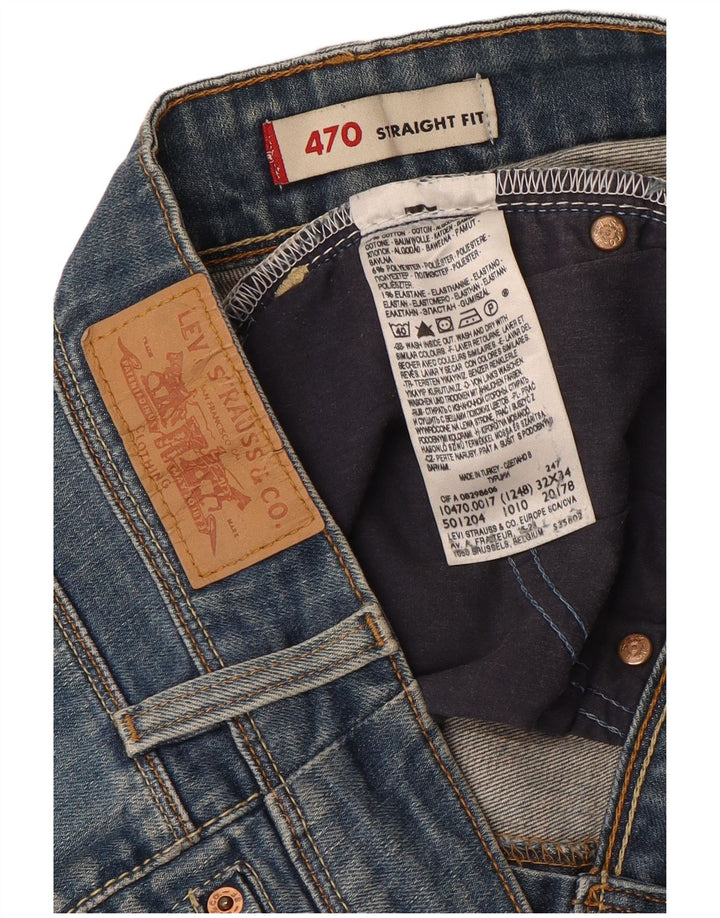 Vaqueros Levi's Mujer 470 Rectos W32 L33 Algodón Azul