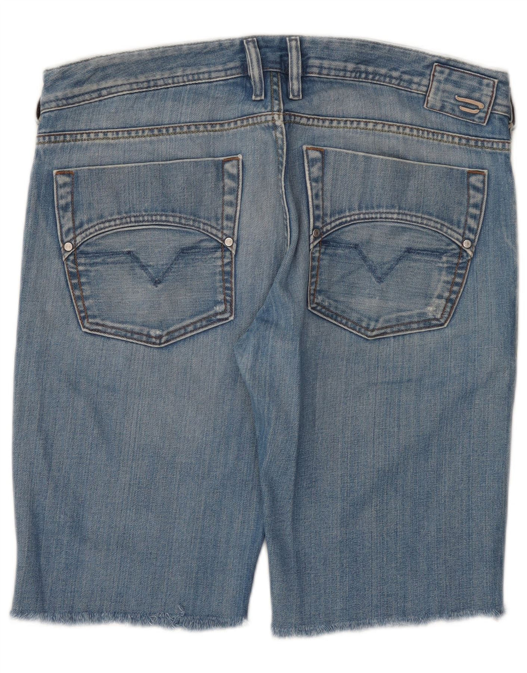 Diesel Pantalones cortos de mezclilla desgastados para hombre W34 Algodón azul grande