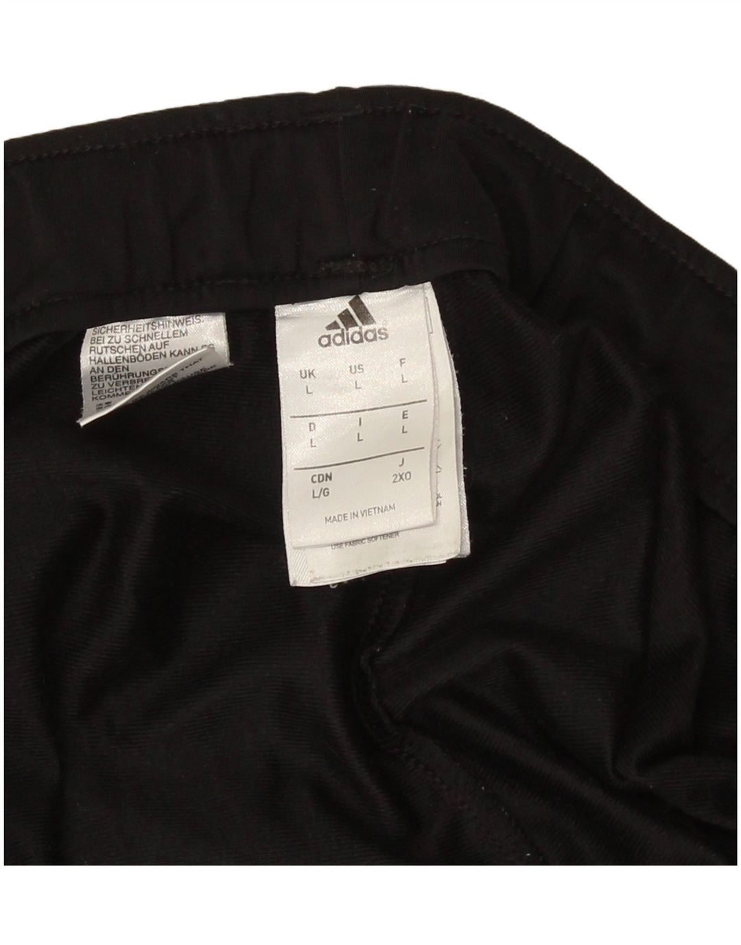 Adidas Hombre Pantalones De Chándal Joggers Grande Negro Poliéster