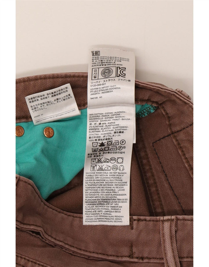 Levi's Hombre 511 Slim Jeans W28 L30 Algodón Marrón