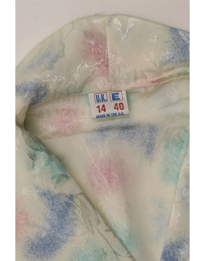 Vintage mujer Cardigan Top Reino Unido 14 Medio Multicolor Tie Dye
