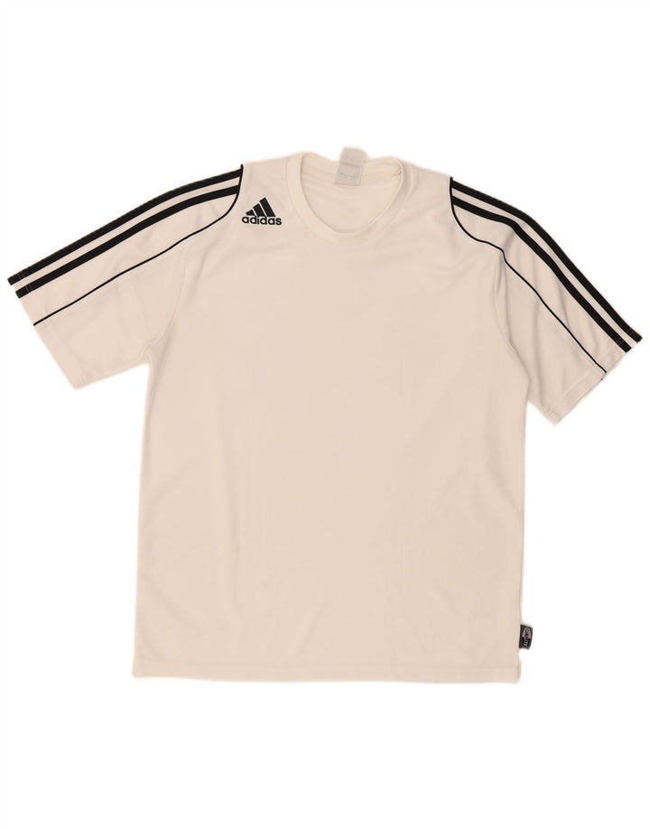 ADIDAS Hombres Climalite Camiseta Top Medio Blanco