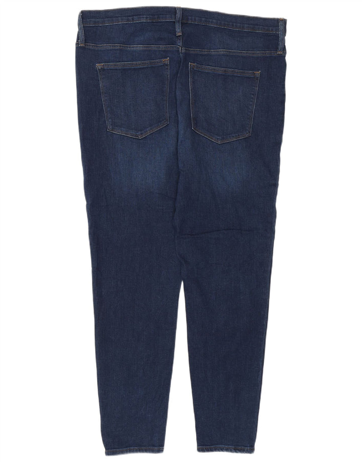 J. CREW Womens High Rise Skinny Jeans W35 L28 Navy Blue Cotton