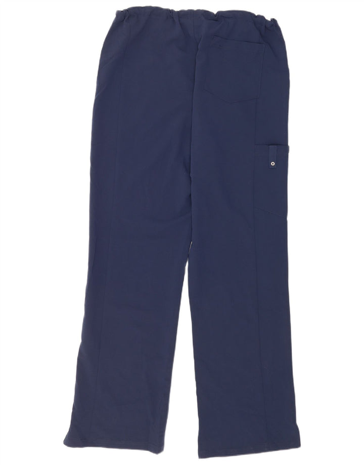 Dickies Pantalones Cargo Rectos Para Mujer Grande W34 L33 Poliéster Azul Marino