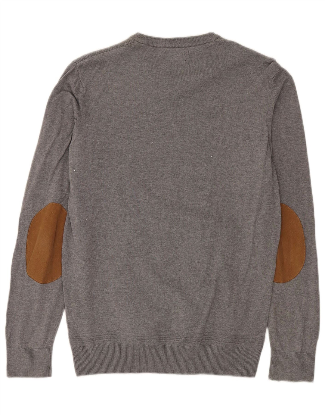 Zara Hombre Jersey Cuello Redondo Jersey Algodón Gris Medio
