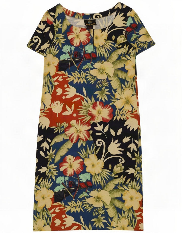 Johnny Lambs Vestido recto para mujer IT 44 Algodón floral multicolor mediano